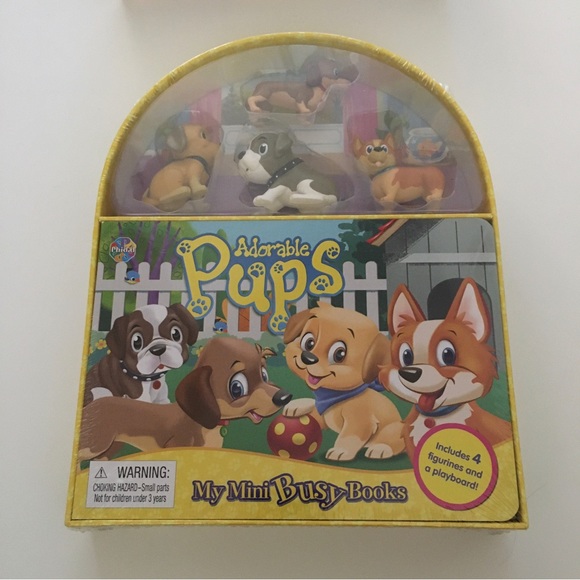 NEW Kids Read & Play Set Ages 3+ Book & Mini Puppy Dog Character Adorable Pups - Picture 1 of 3